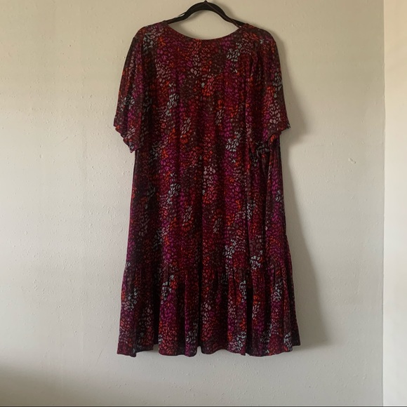 NWT A NEW DAY BURGUNDY PRINT DRESS XL - Picture 6 of 11